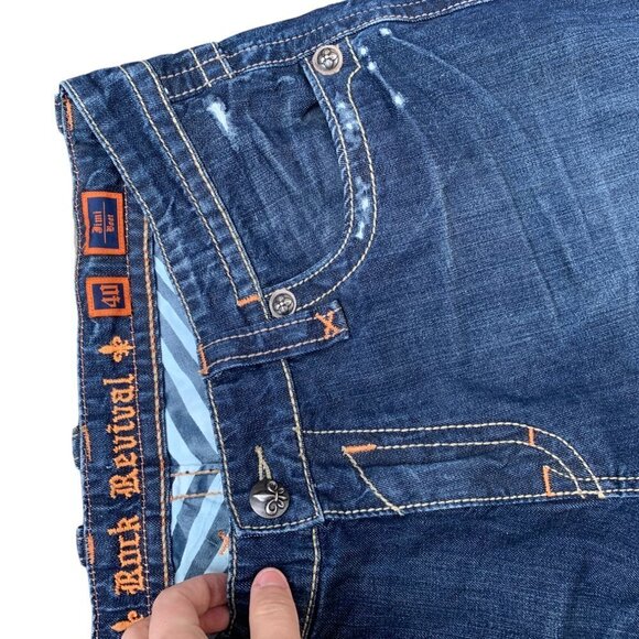 Vintage Rock Revival Embroidered Jeans Size 40 JIMI Blue - Picture 8 of 8